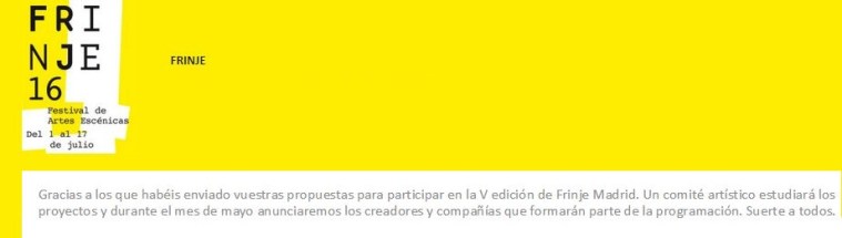 A día 6 de junio sigue sin anunciarse la programación para un Festival que comenzará el 01 de julio.