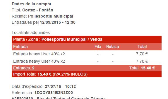 Entrada de Fira Tàrrega cpm 40 % de descuento por Heavy user